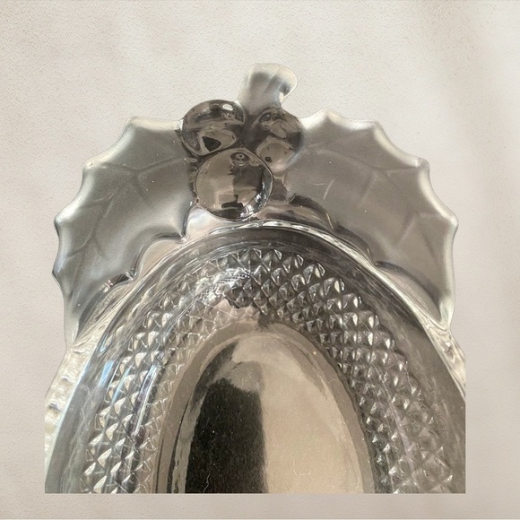 Crystal Etched Christmas Candy Dish - Picture 3 of 4